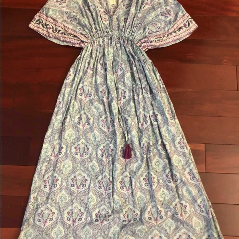 Cost Plus World Market Blue and White Maxi Sundress
